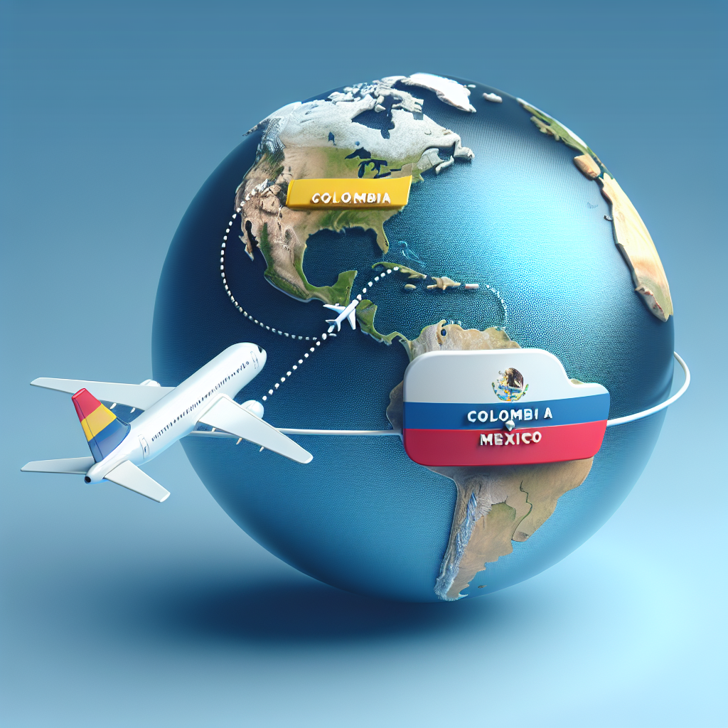 distancia de colombia a mexico en avion