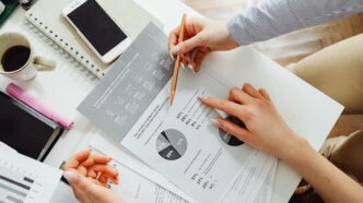 Gráficos de inversión en pantalla
